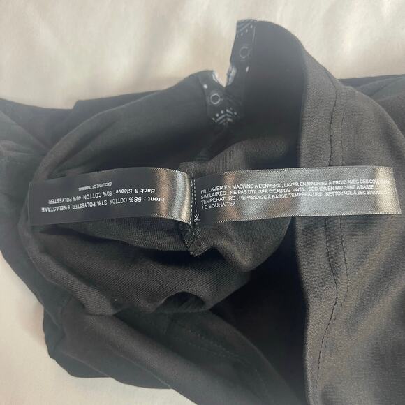 Denim & Flower Ricky Singh Black textured collard polo Large-Pre owned - Picture 6 of 6